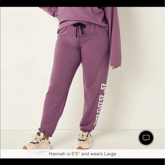 Vs pink classic pant full zip hoodie campus long sleeve tee mauve ice foil - Picture 8 of 15